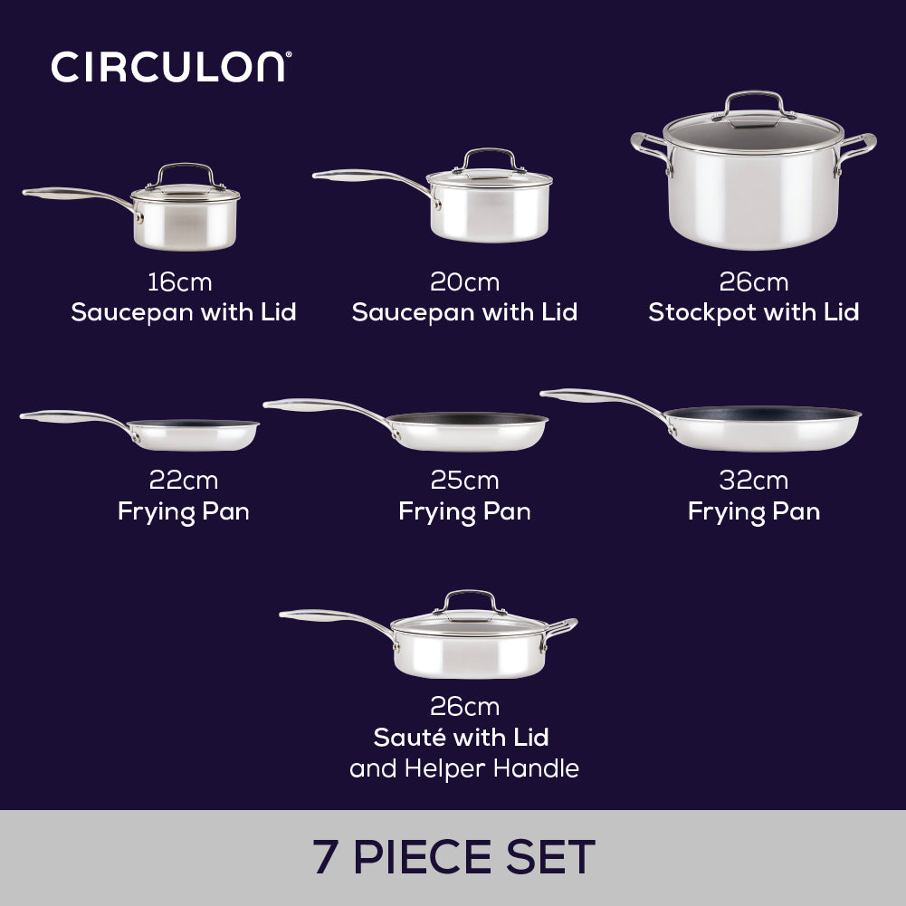 ScratchDefense Multi-Layer Stainless Steel Extreme Non-Stick Complete Pan Set - 7 Pieces - Image 13