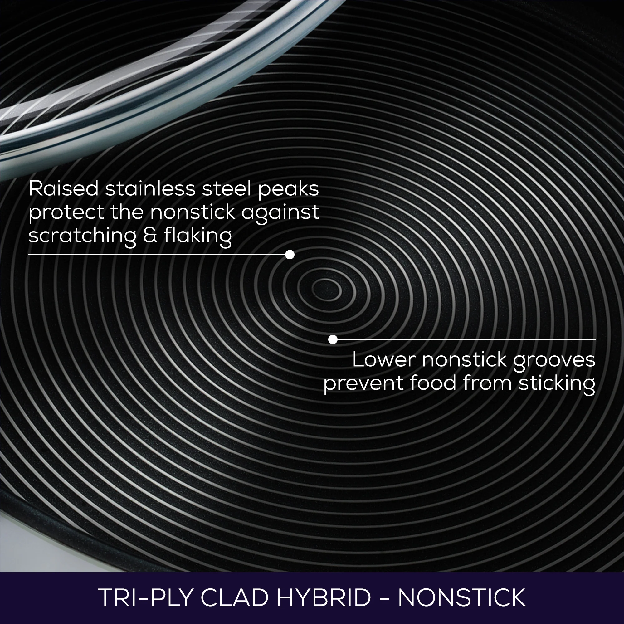 SteelShield™ Polished Stainless Steel Hybrid Non-Stick Twin Skillet Set - 22cm & 25cm - Image 3