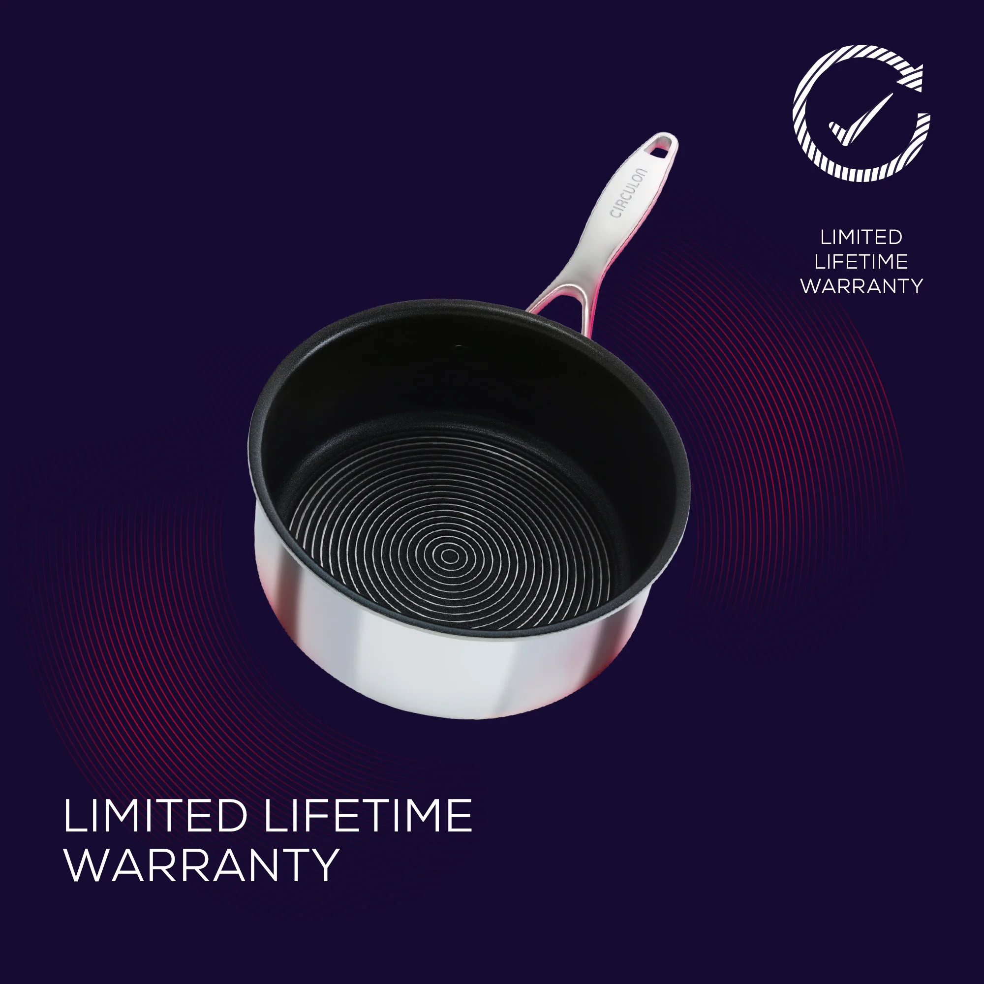 SteelShield™ Polished Stainless Steel Hybrid Non-Stick Saucepan & Lid Set - 3 Pieces - Image 11
