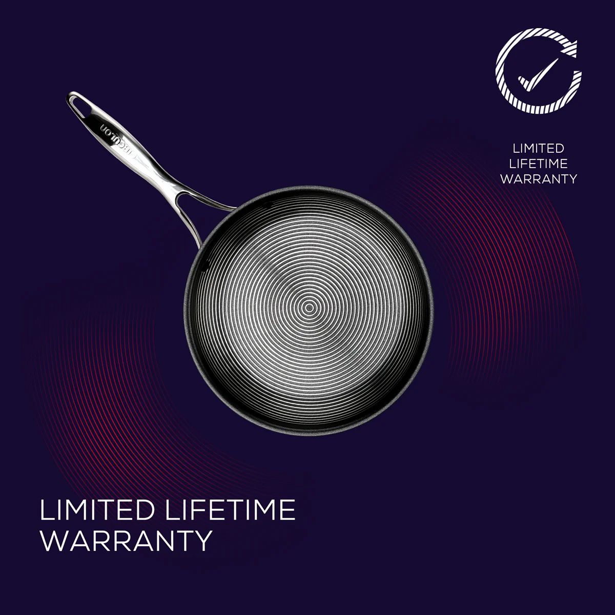 SteelShield™ Polished Stainless Steel Hybrid Non-Stick Frying Pan - 3 Sizes - Image 11