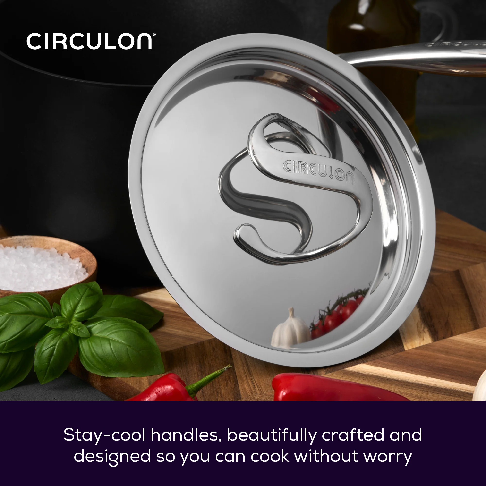 Style Non-Stick Induction Large Family Casserole Dish & Lid - 5.2L - Image 2